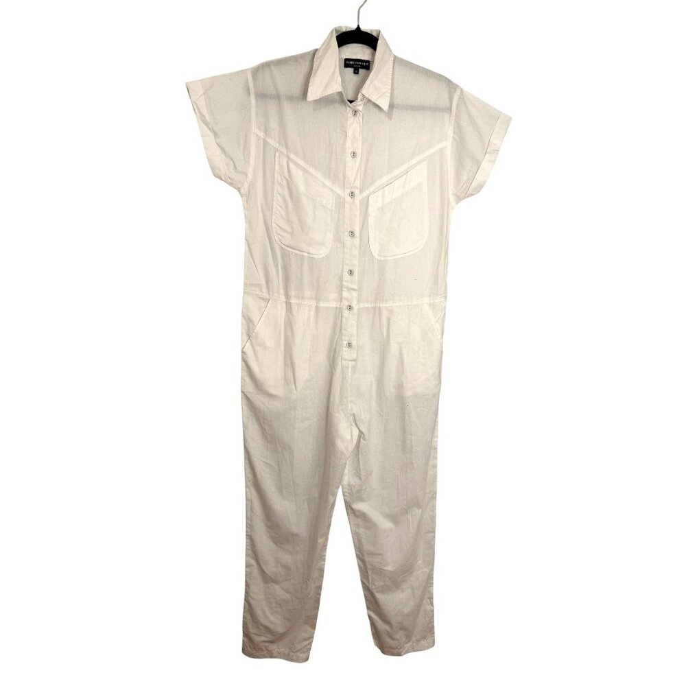 Generation Love White Short Sleeve Button Up Romper Size XS [jb]